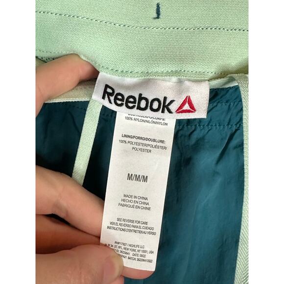 Women's Reebok Teal 'Dragonfly' Windbreaker Tracksuit Joggers Pants Size Medium - Picture 4 of 4